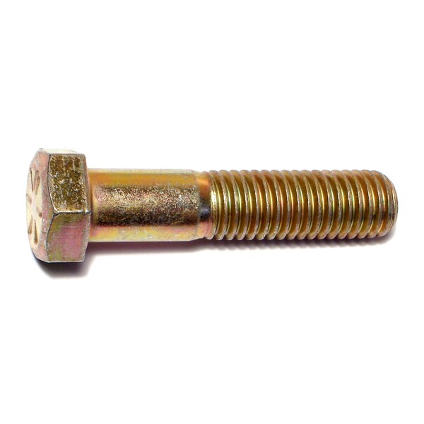Midwest Fastener Grade 8, 9/16"-12 Hex Head Cap Screw, Zinc Yellow Steel, 2-1/2 in L, 10 PK 00739 - main